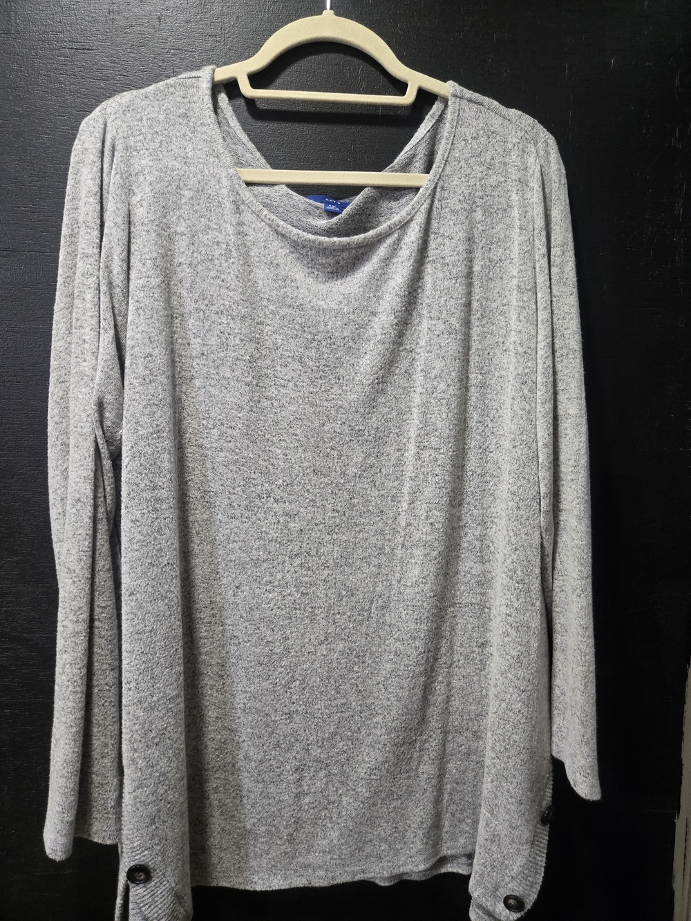 Women's Lightweight Long-Sleeve Crewneck Top - Gray